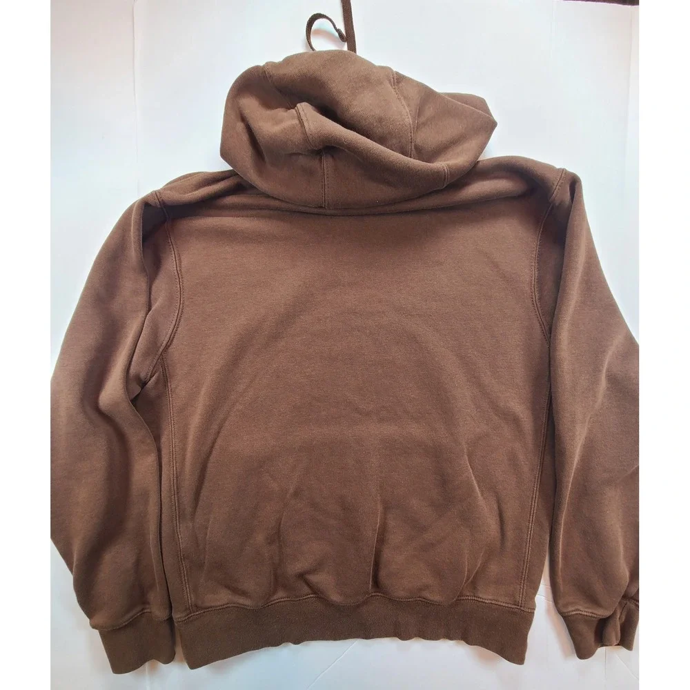 Nike Sportswear Club Fleece Lined Hoodie Brown Mens‎ Size Medium Swoosh Pullover